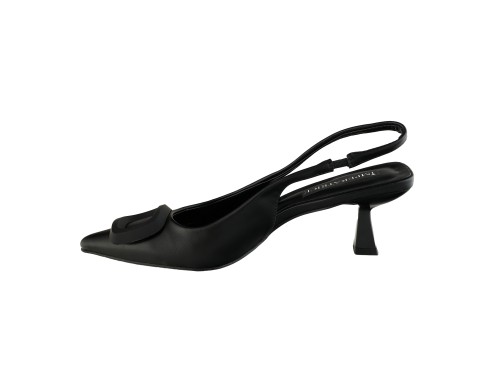 Decolletè slingback con tacco basso a rocchetto