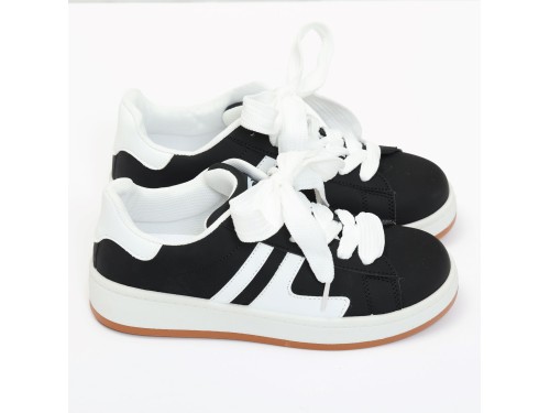 Sneakers in simil pelle bicolore