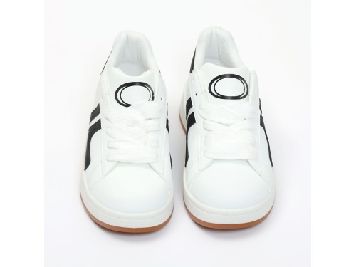 Sneakers in simil pelle bicolore