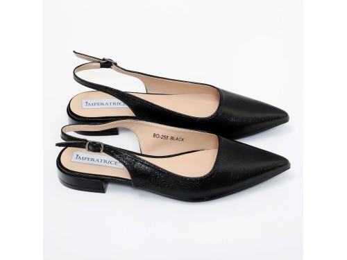 Ballerine slingback in simil pelle verniciata