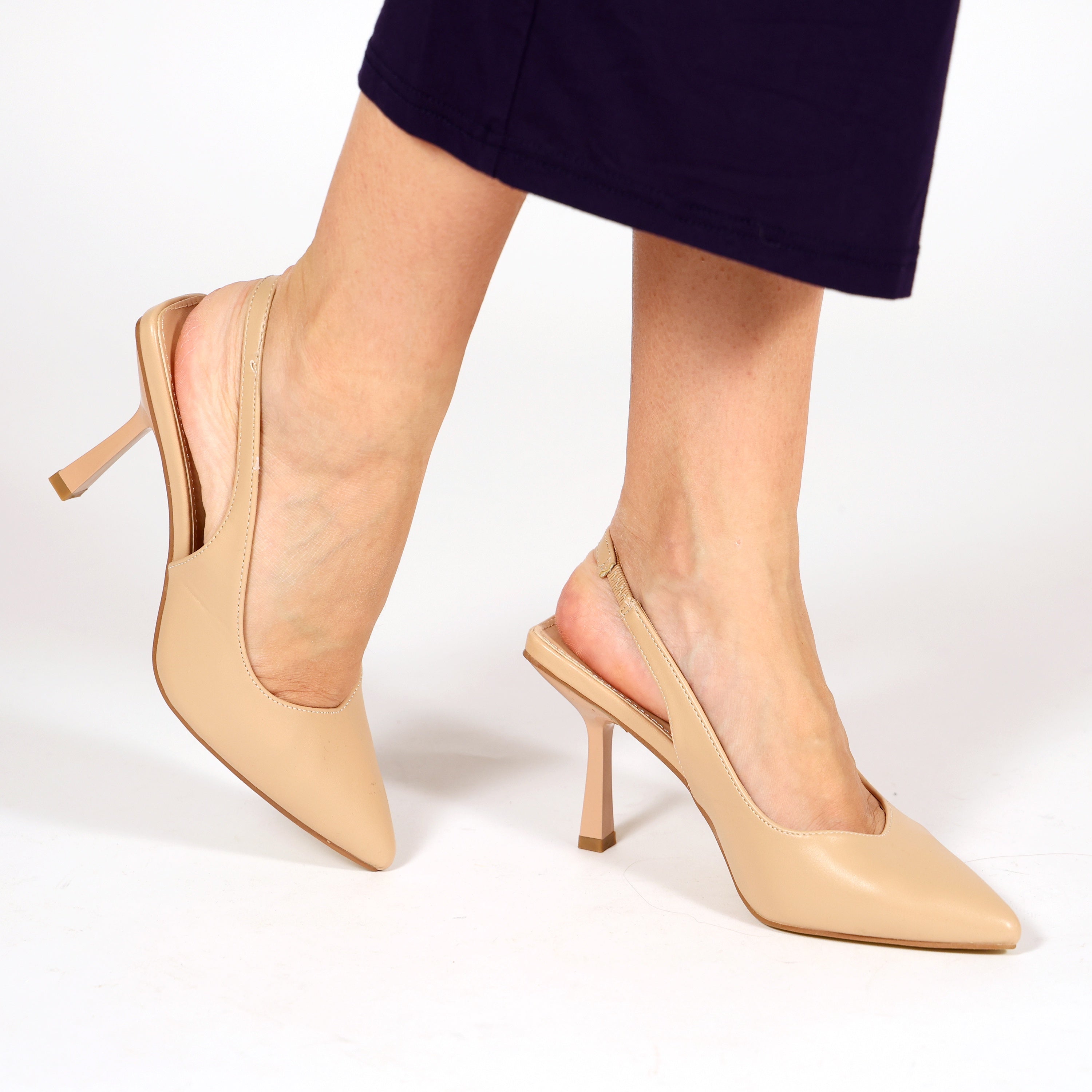 Dècolletè slingback in simil pelle- Art.SP014