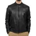 Giubbino in vera pelle di vitello Nero-Art.BIKERNAPPA