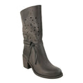 Stivaletti in vera pelle laserati con tacco comodo7071PELLELASERSS24 Art. 7071PELLELASERSS24