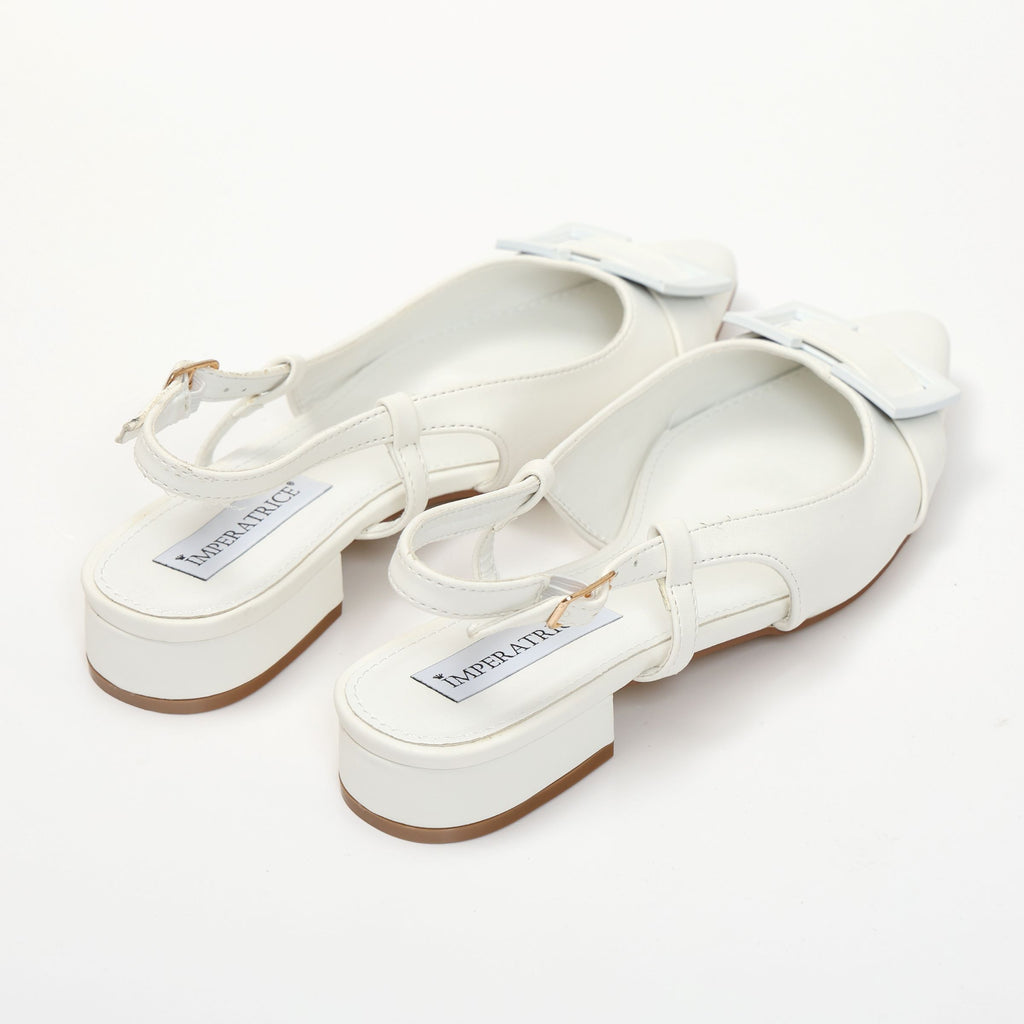 Ballerine slingback in simil pelle con dettaglio sulla punta- Art.BK015