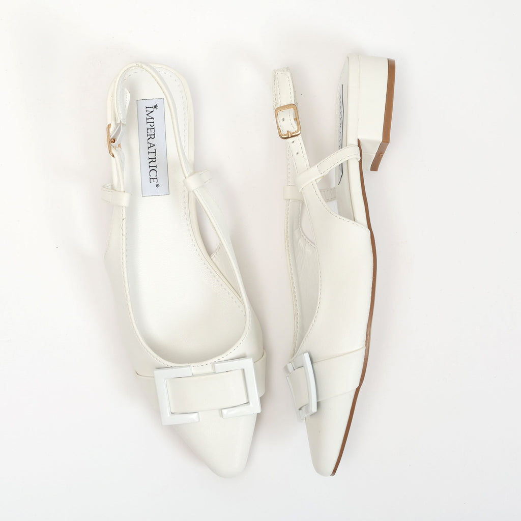Ballerine slingback in simil pelle con dettaglio sulla punta- Art.BK015