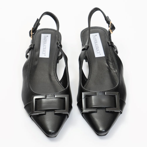 Ballerine slingback in simil pelle con dettaglio sulla punta- Art.BK015