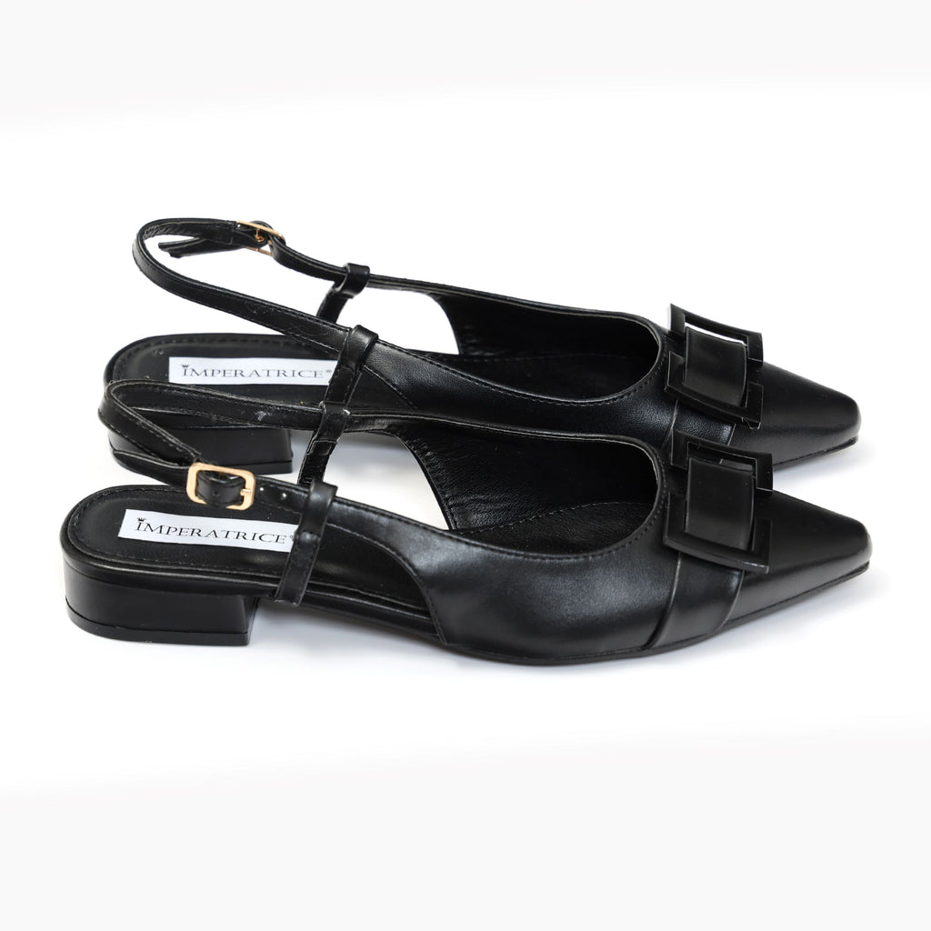 Ballerine slingback in simil pelle con dettaglio sulla punta- Art.BK015