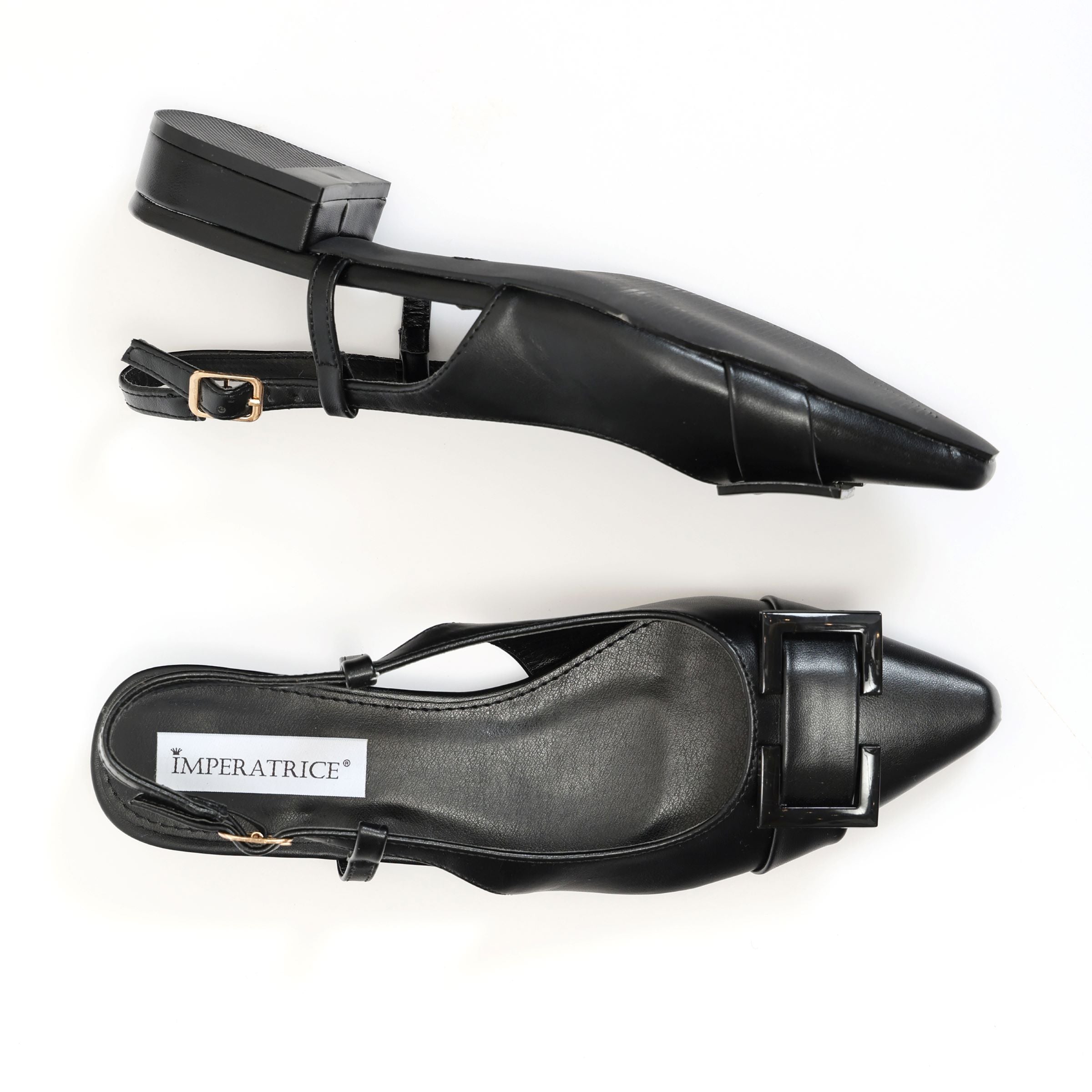 Ballerine slingback in simil pelle con dettaglio sulla punta- Art.BK015