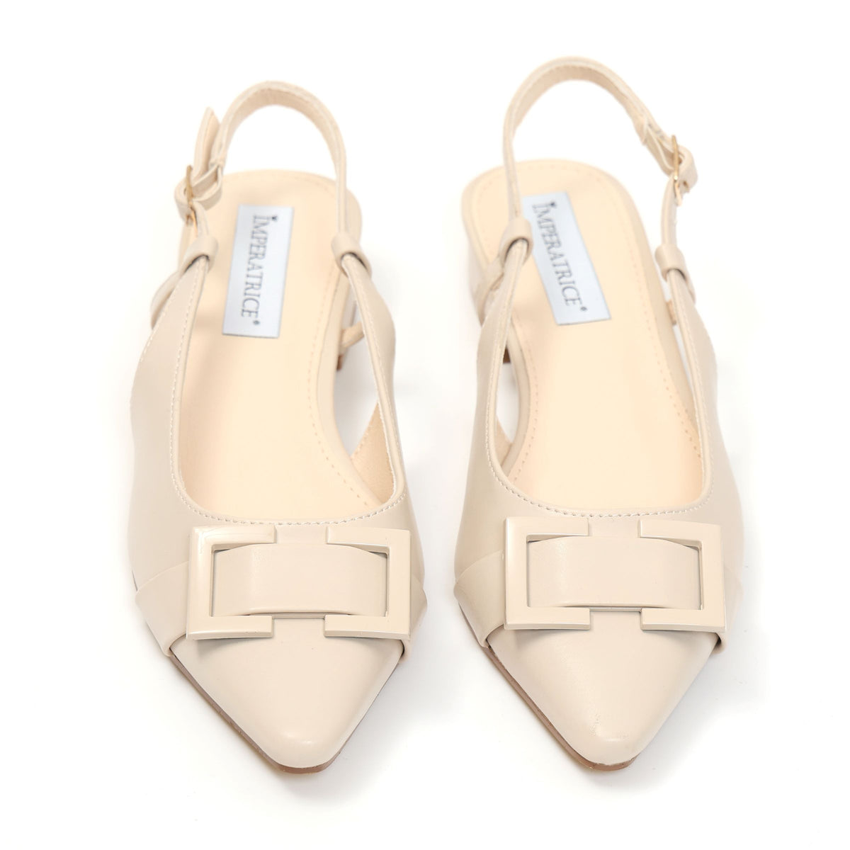 Ballerine slingback in simil pelle con dettaglio sulla punta- Art.BK015