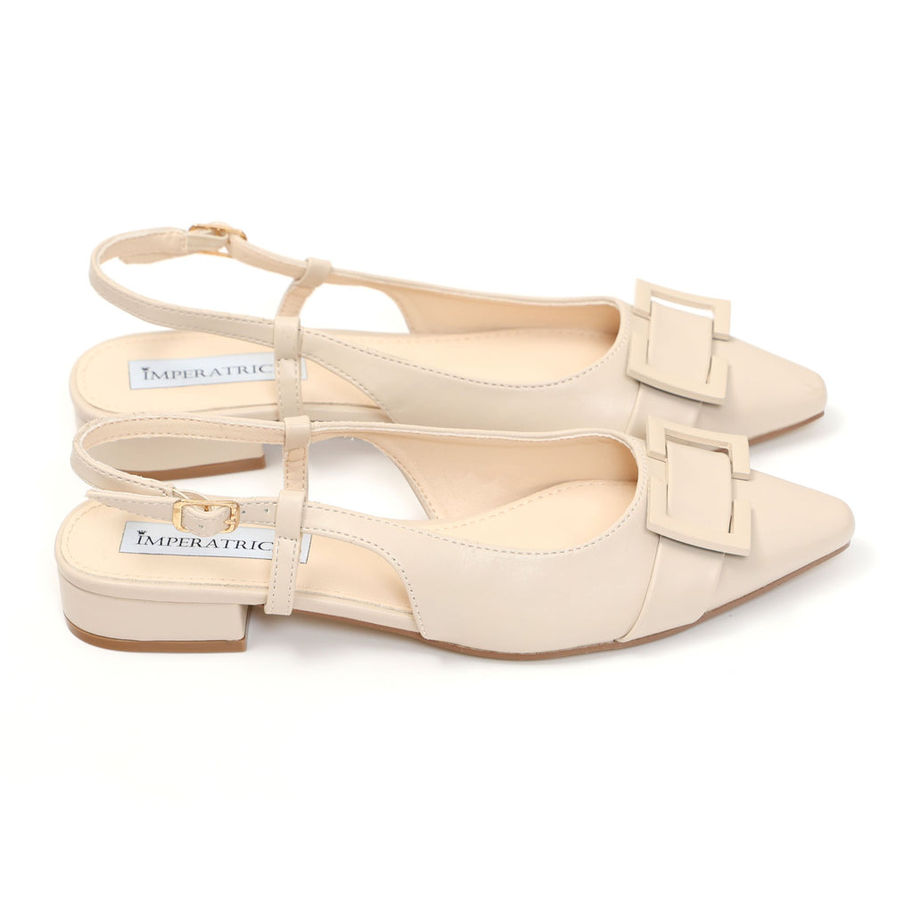 Ballerine slingback in simil pelle con dettaglio sulla punta- Art.BK015