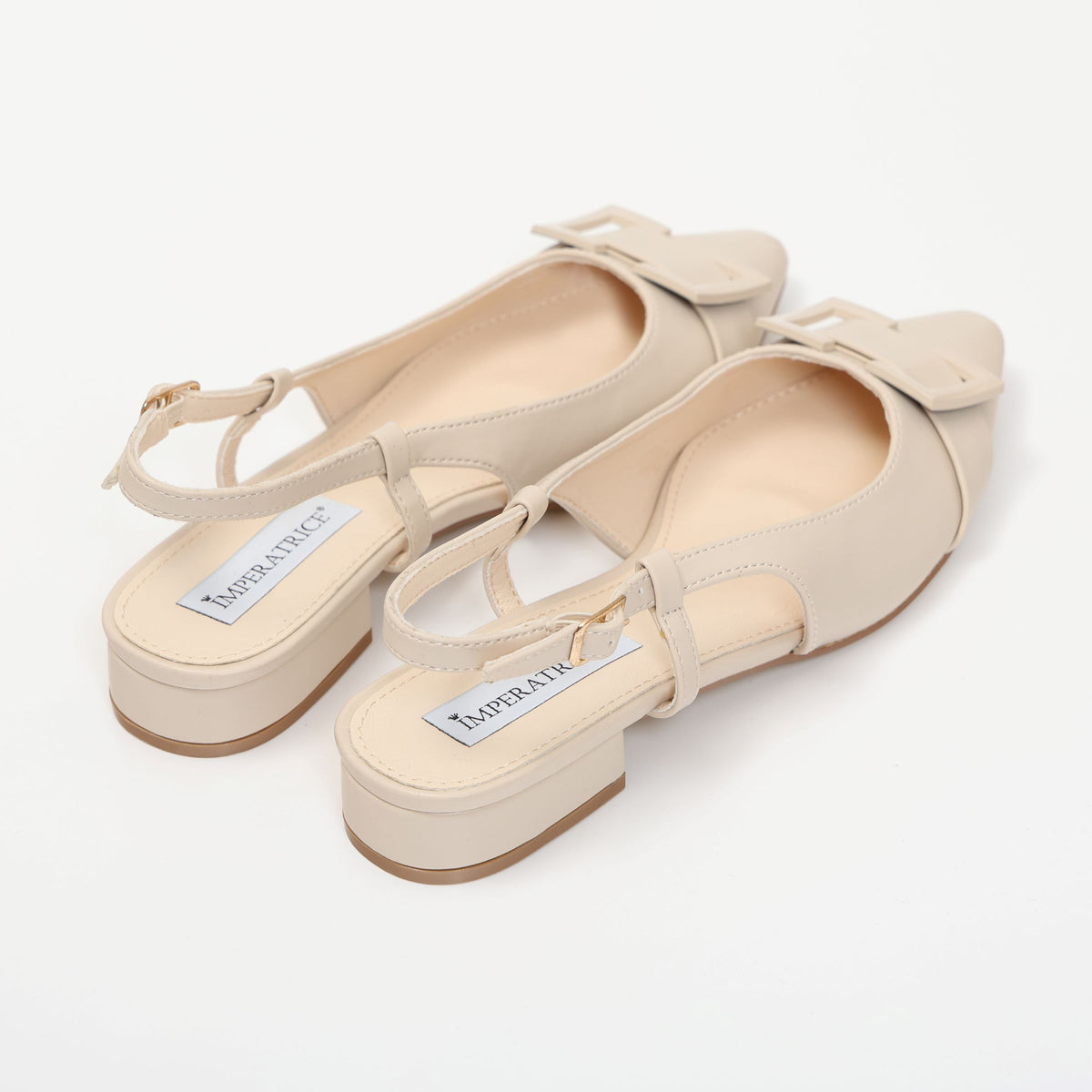 Ballerine slingback in simil pelle con dettaglio sulla punta- Art.BK015