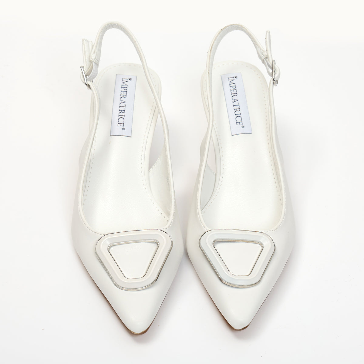 Dècolletè slingback con tacco basso a rocchetto e dettaglio sulla punta - Art.BK562