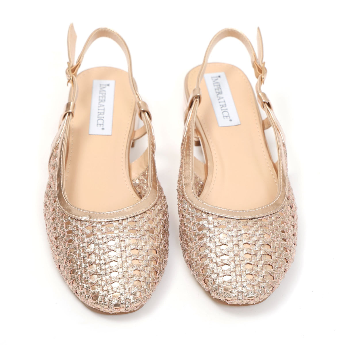 Ballerine slingback in simil pelle con tomaia bucherellata- Art.BK013