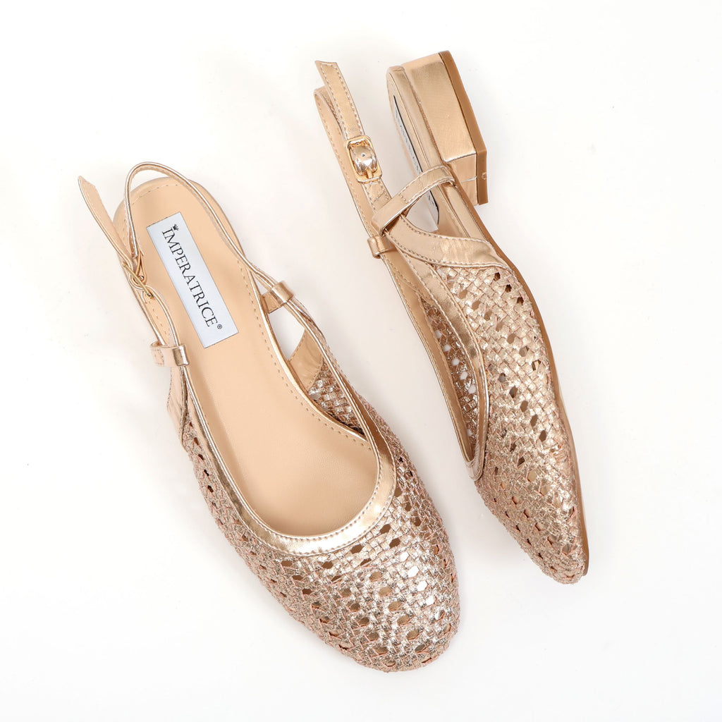 Ballerine slingback in simil pelle con tomaia bucherellata- Art.BK013
