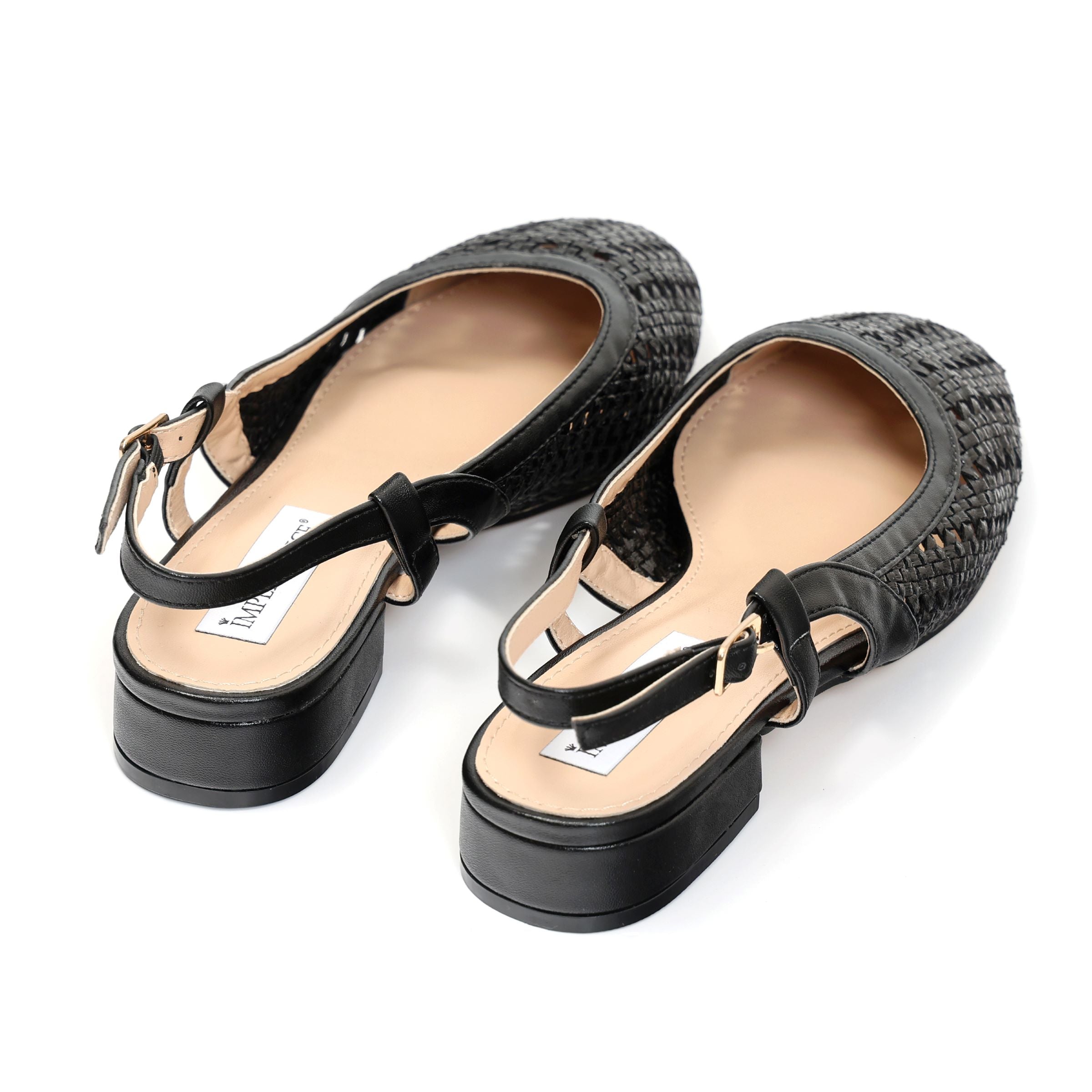 Ballerine slingback in simil pelle con tomaia bucherellata- Art.BK013