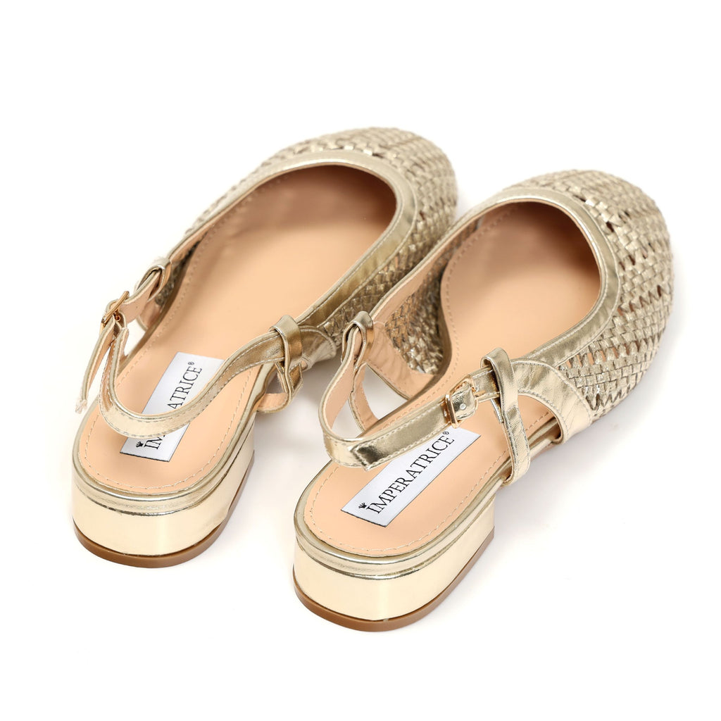Ballerine slingback in simil pelle con tomaia bucherellata- Art.BK013