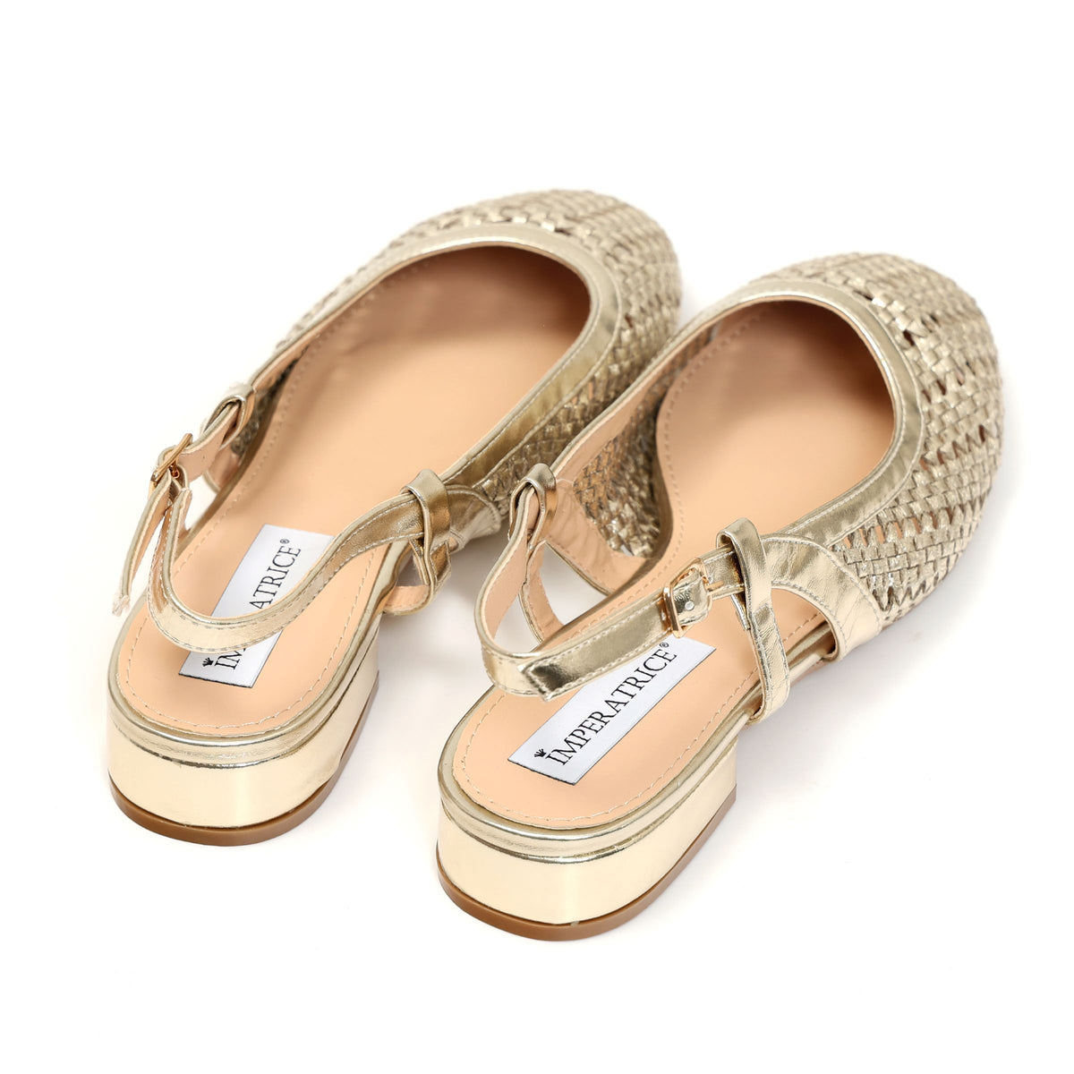 Ballerine slingback in simil pelle con tomaia bucherellata- Art.BK013