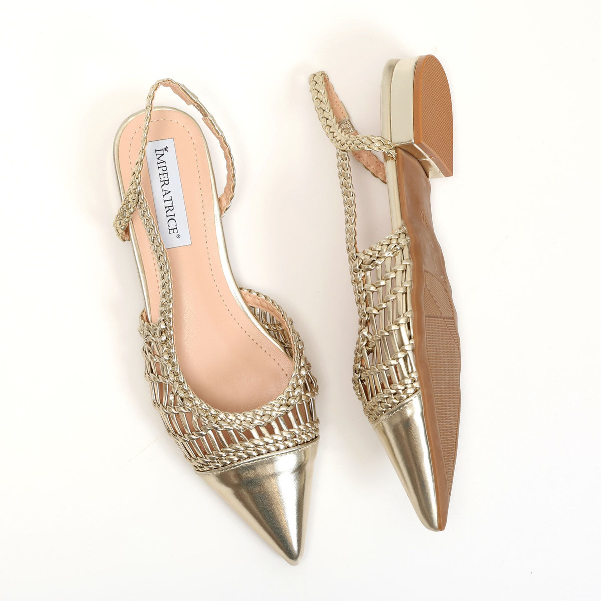 Ballerine in simil pelle con intreccio- Art.BK501