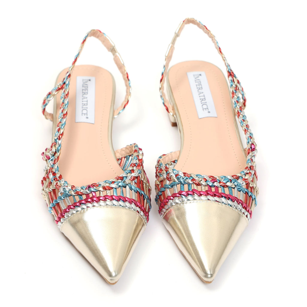 Ballerine in simil pelle con intreccio- Art.BK501