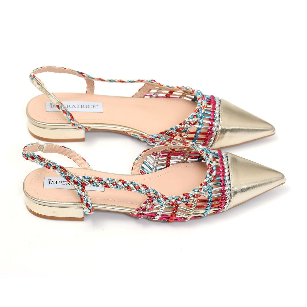 Ballerine in simil pelle con intreccio- Art.BK501