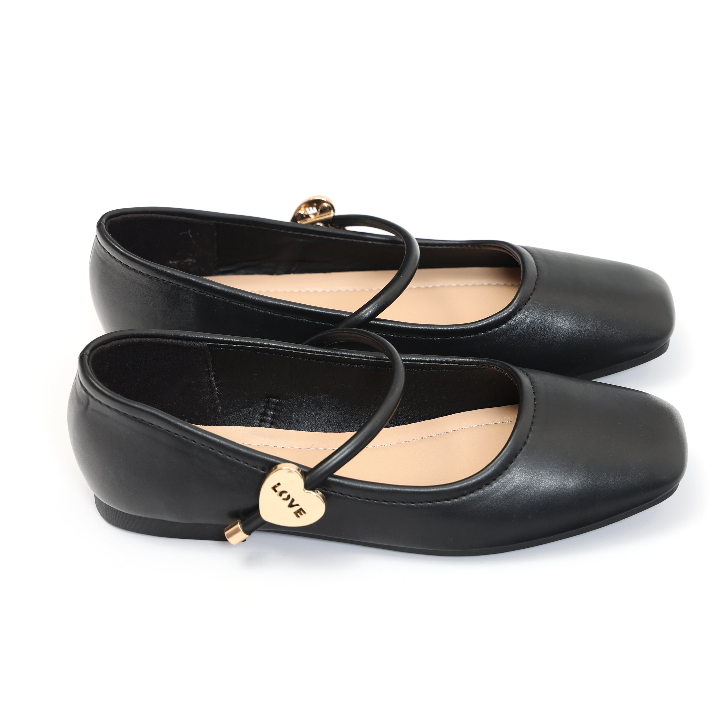 Ballerine in simil pelle con punta quadrata- Art.QQ25