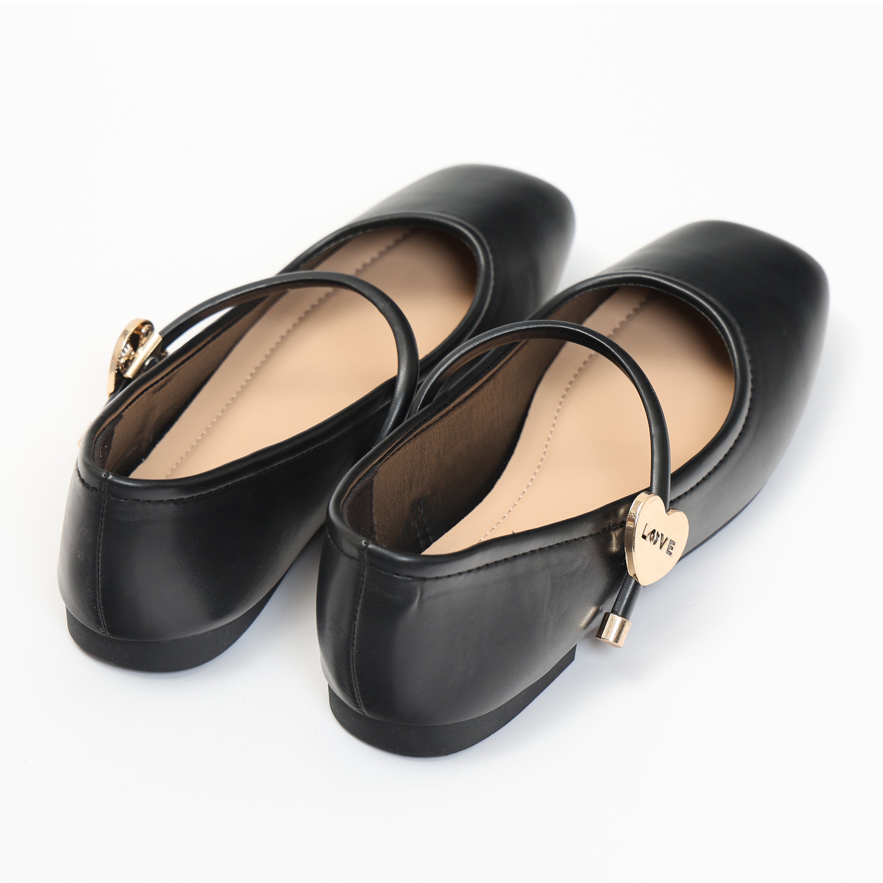 Ballerine in simil pelle con punta quadrata- Art.QQ25