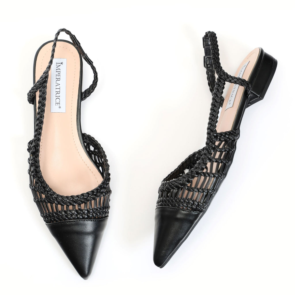 Ballerine in simil pelle con intreccio- Art.BK501