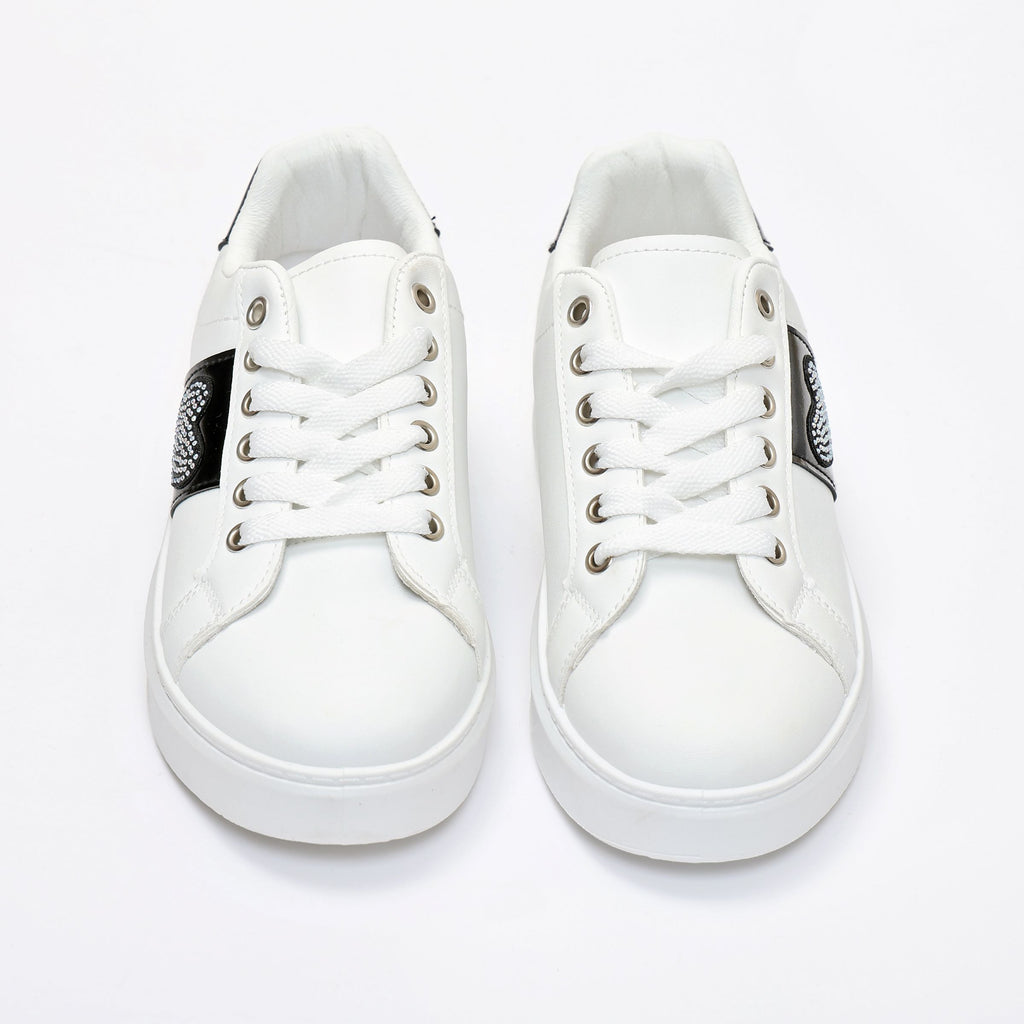 Sneakers in simil pelle con dettaglio strass- Art.BK514
