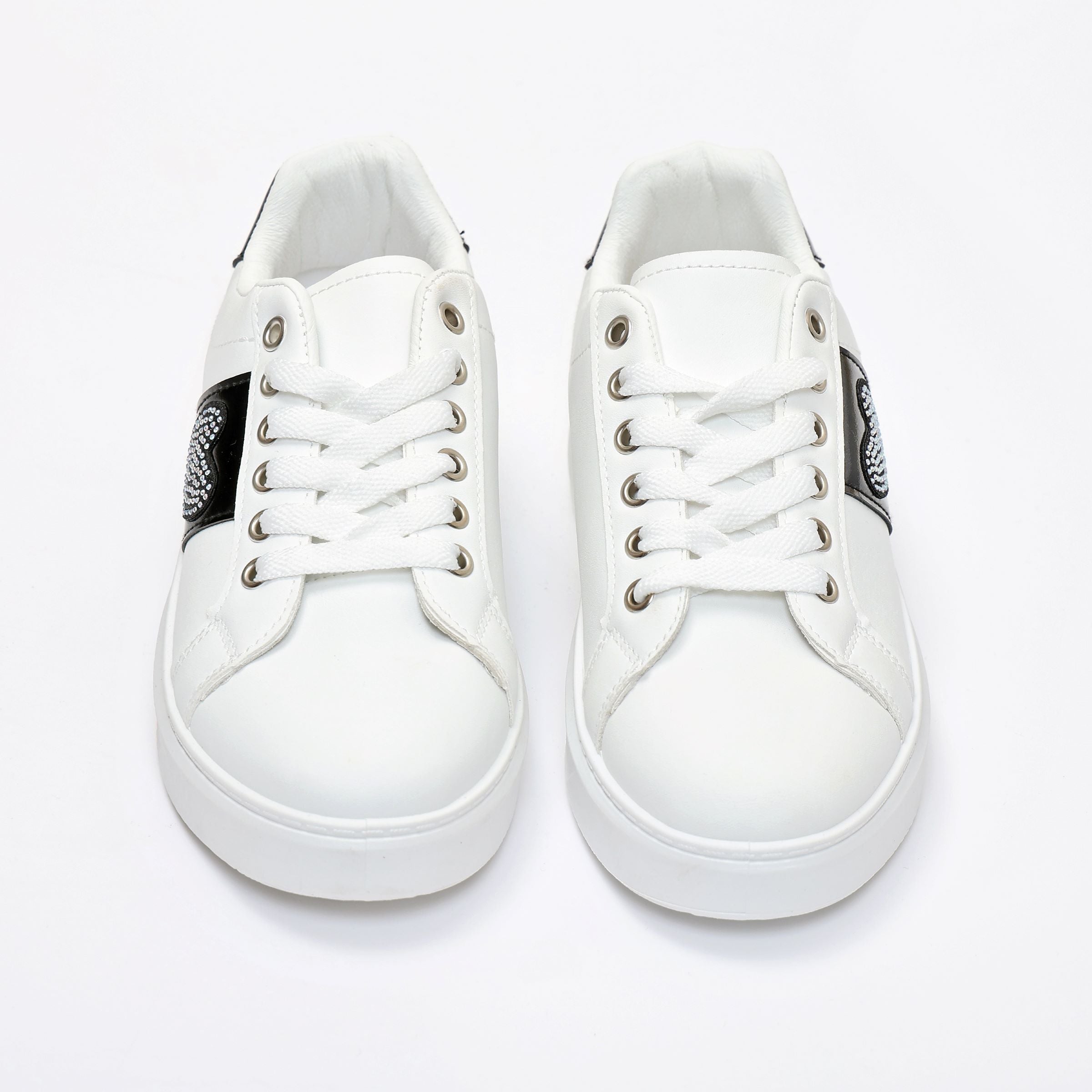 Sneakers in simil pelle con dettaglio strass- Art.BK514
