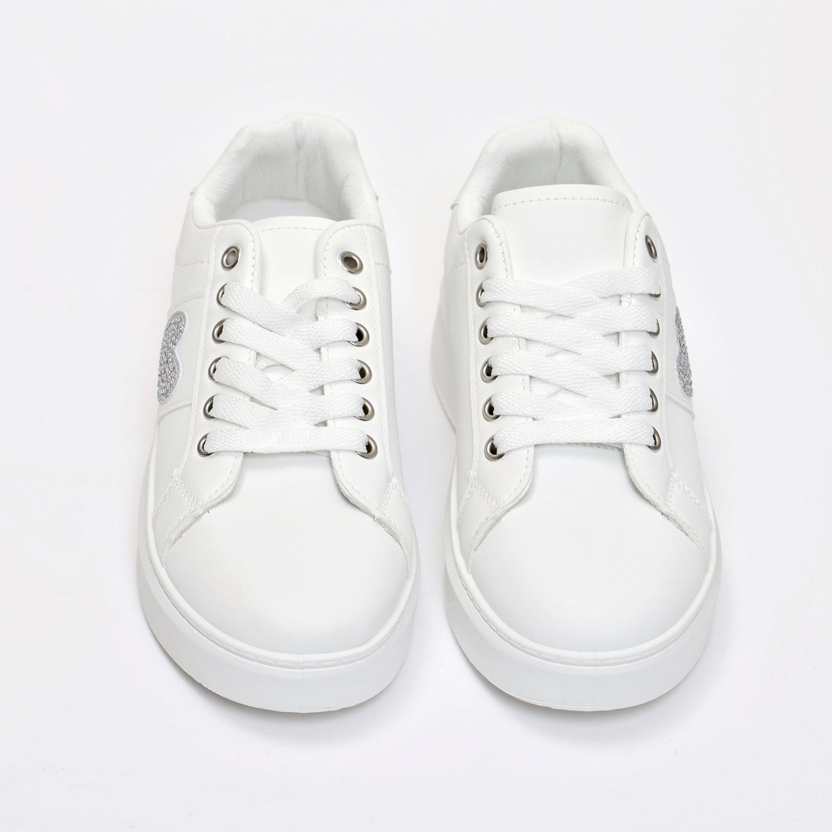 Sneakers in simil pelle con dettaglio strass- Art.BK514