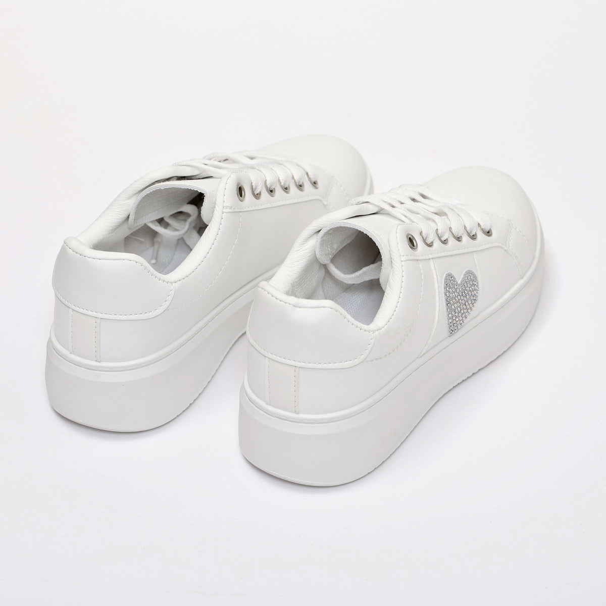 Sneakers in simil pelle con dettaglio strass- Art.BK514