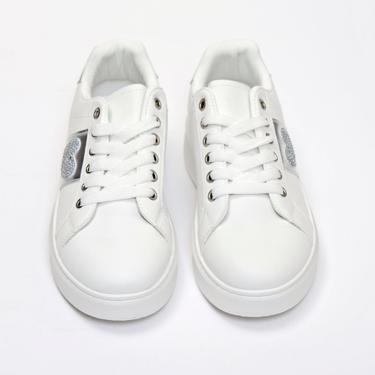 Sneakers in simil pelle con dettaglio strass- Art.BK514