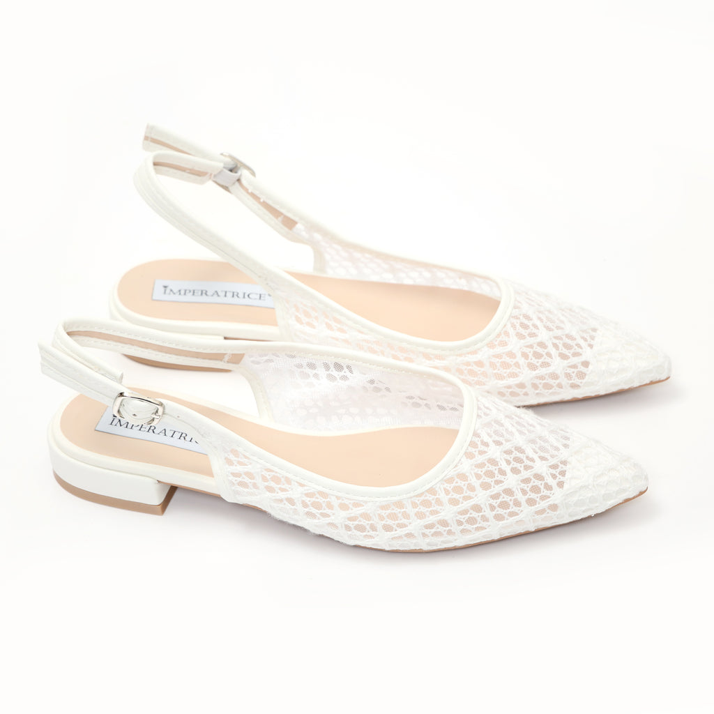 Ballerine slingback in rete ricamata- Art.BO262