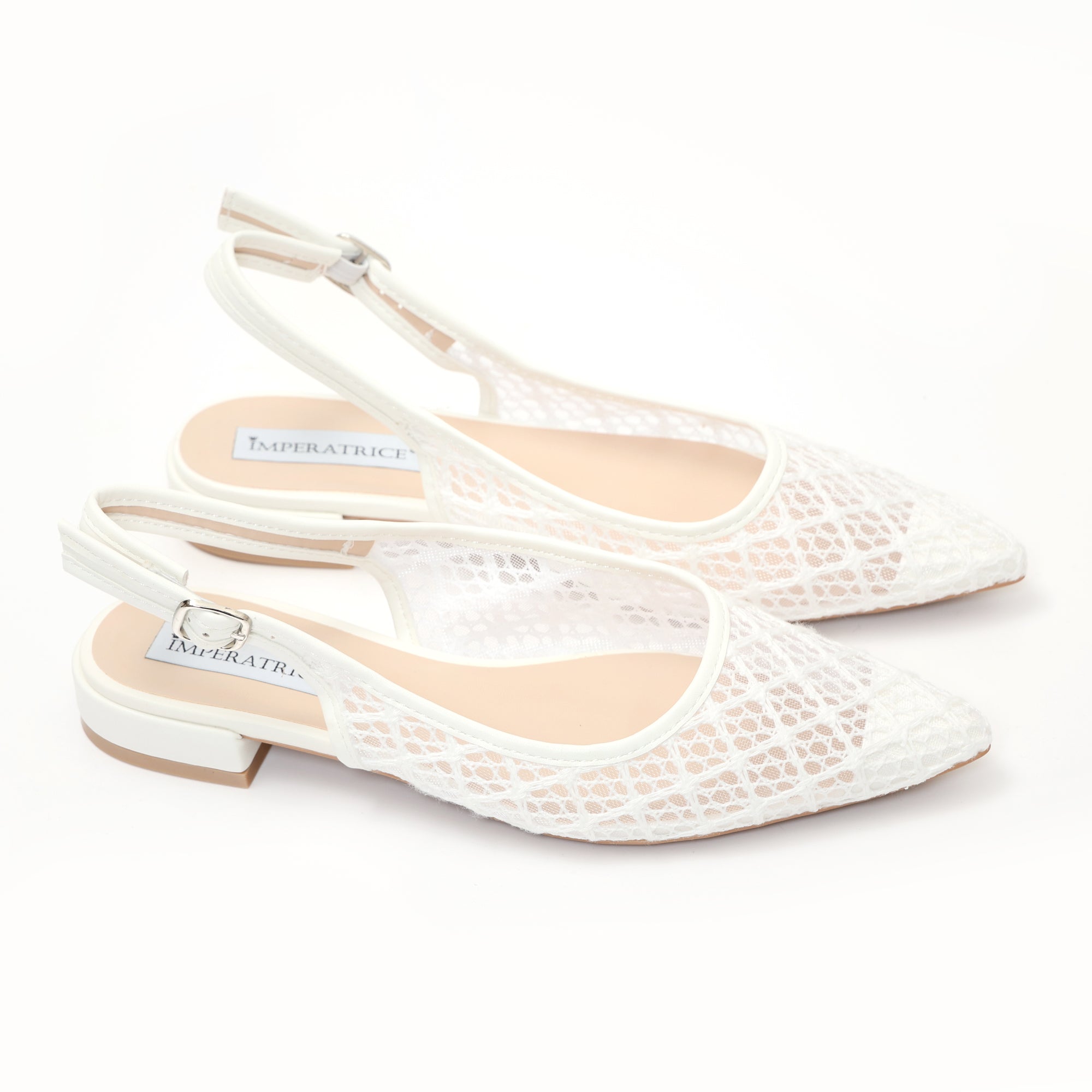 Ballerine slingback in rete ricamata- Art.BO262