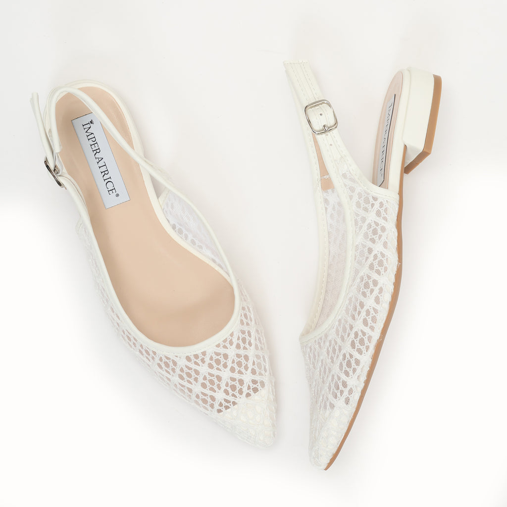 Ballerine slingback in rete ricamata- Art.BO262