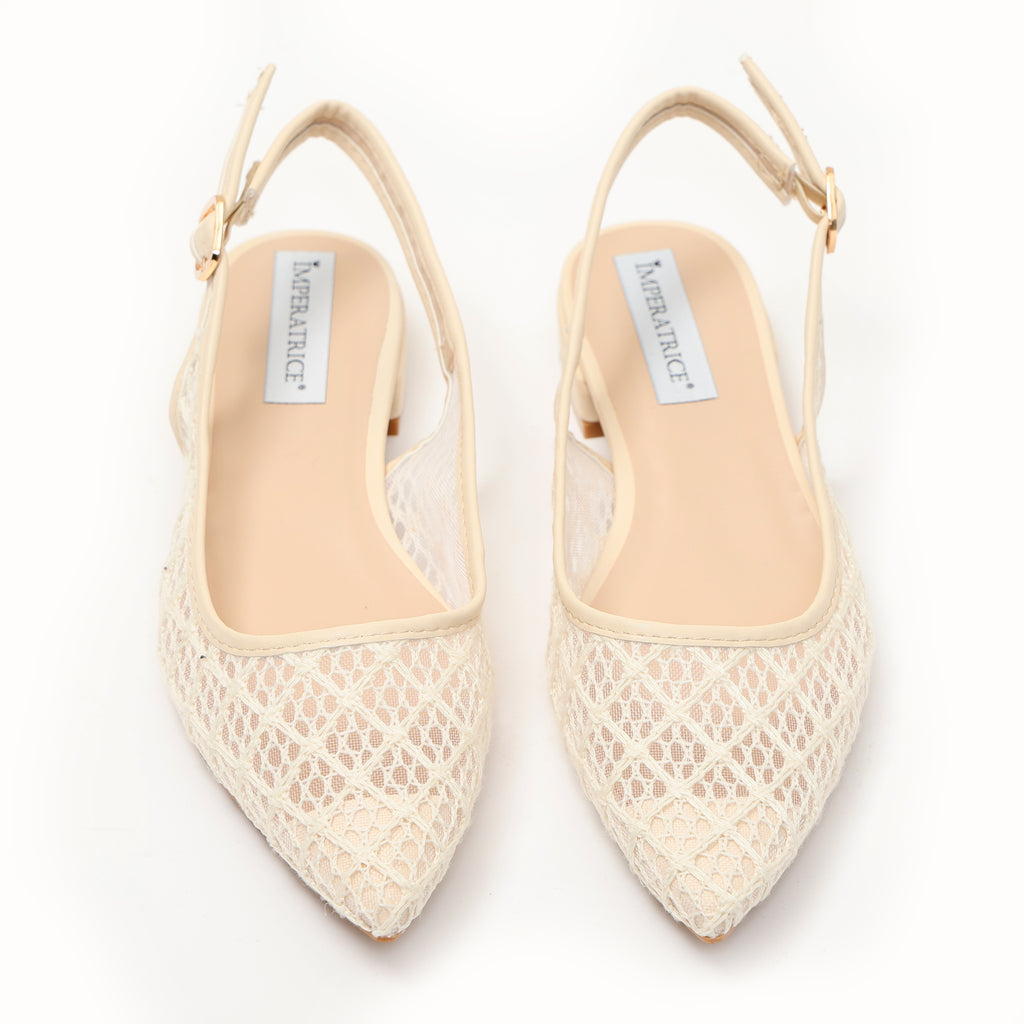 Ballerine slingback in rete ricamata- Art.BO262