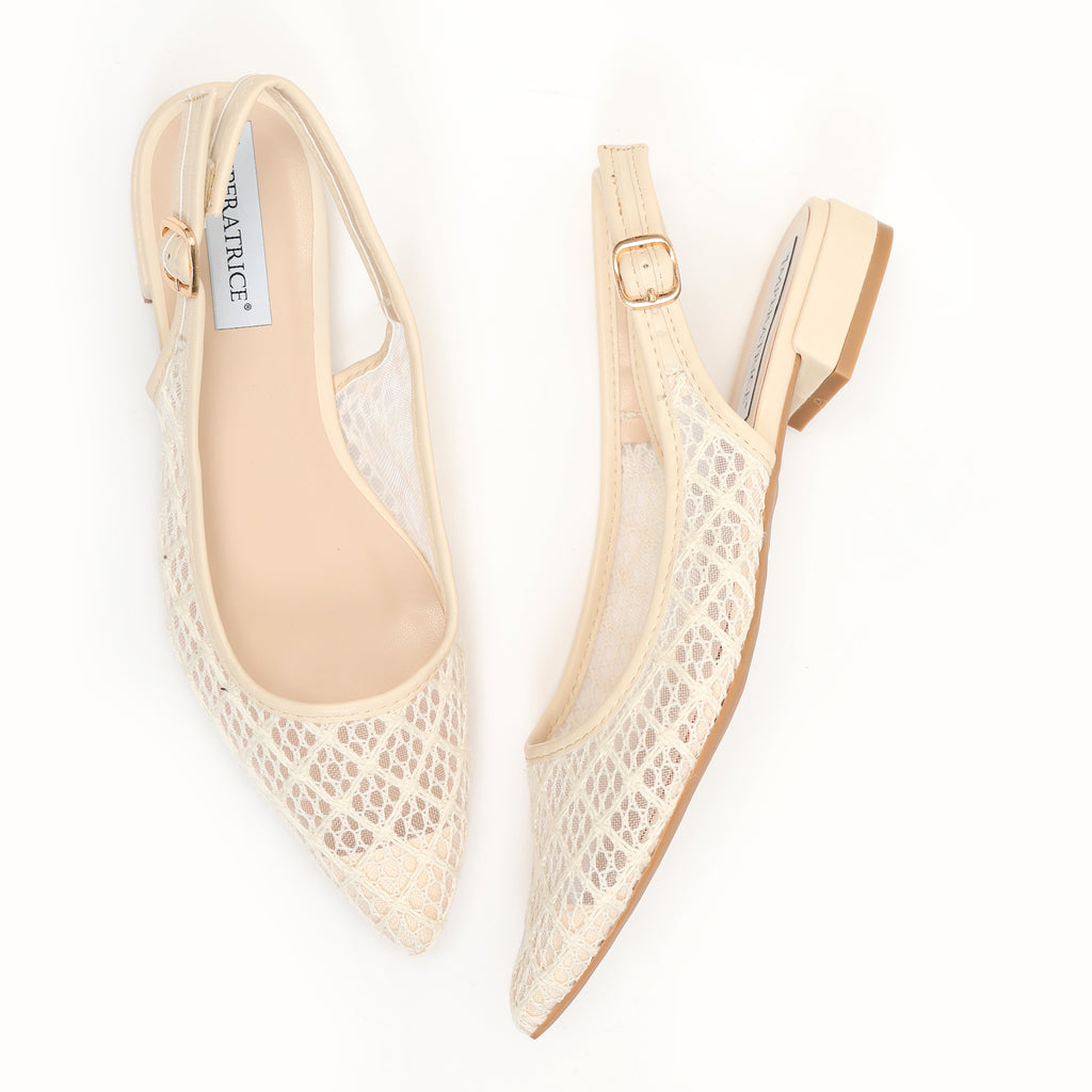 Ballerine slingback in rete ricamata- Art.BO262