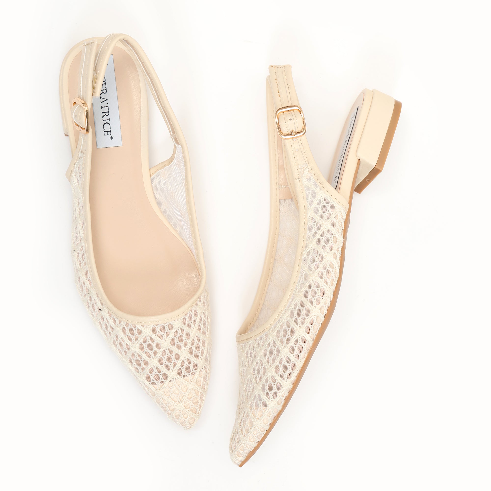 Ballerine slingback in rete ricamata- Art.BO262