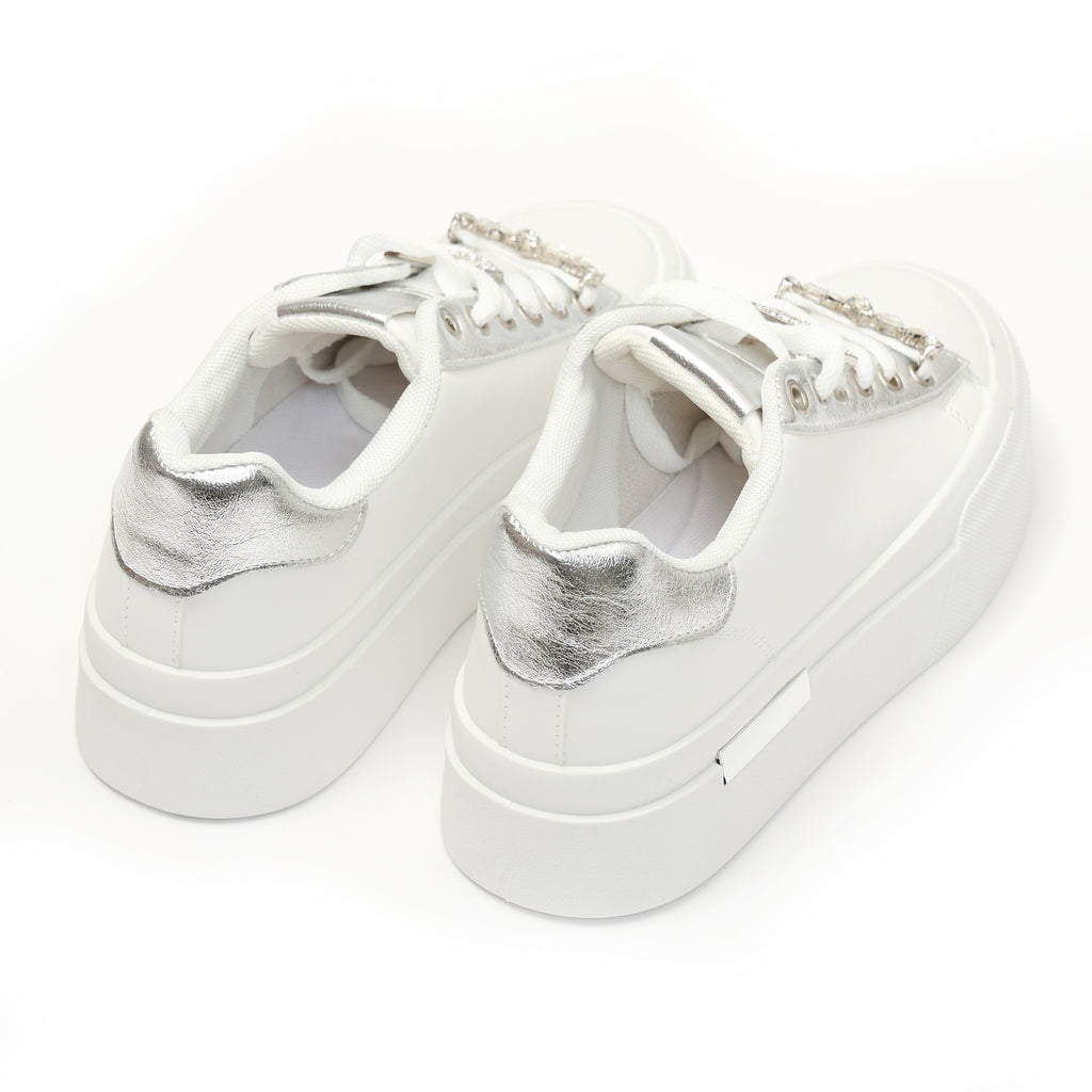 Sneakers in simil pelle con dettagli gioiello- Art.SP532