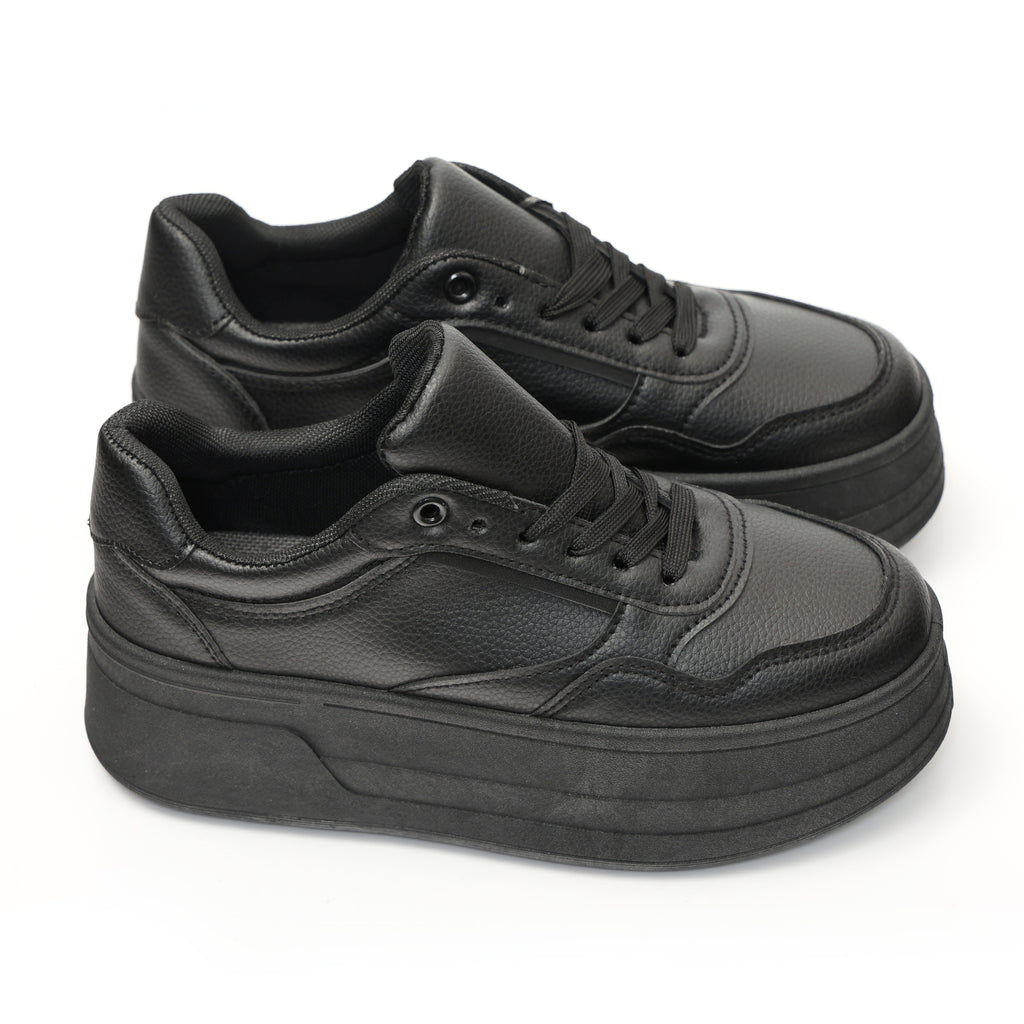 Sneakers in simil pelle platform- Art.77716