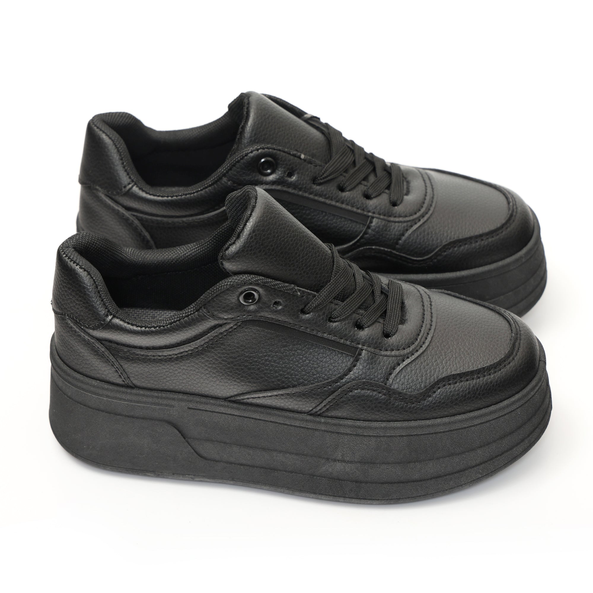 Sneakers in simil pelle platform- Art.77716