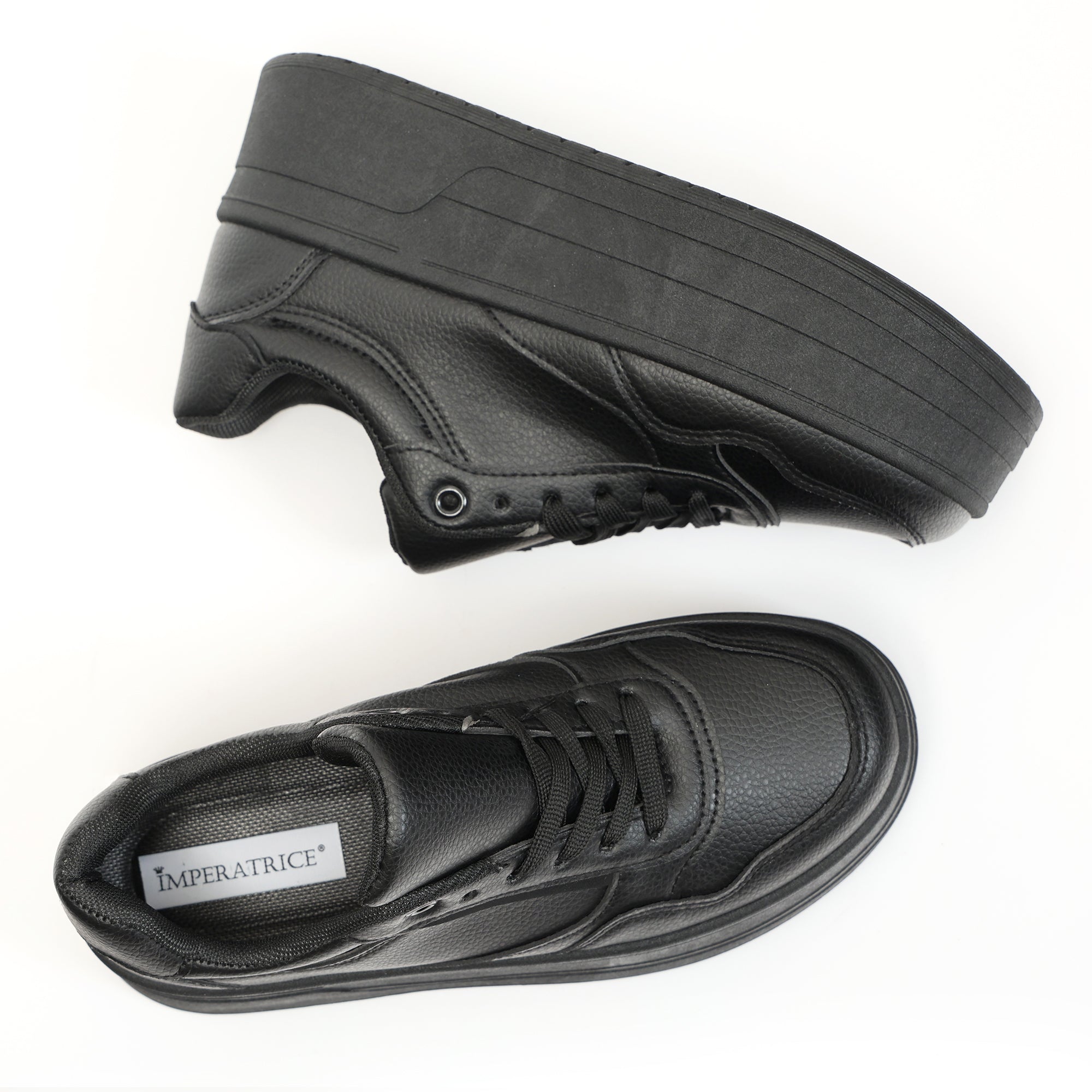 Sneakers in simil pelle platform- Art.77716