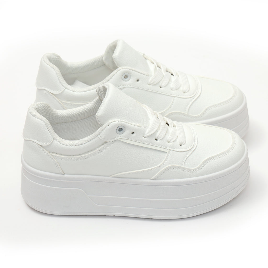 Sneakers in simil pelle platform- Art.77716