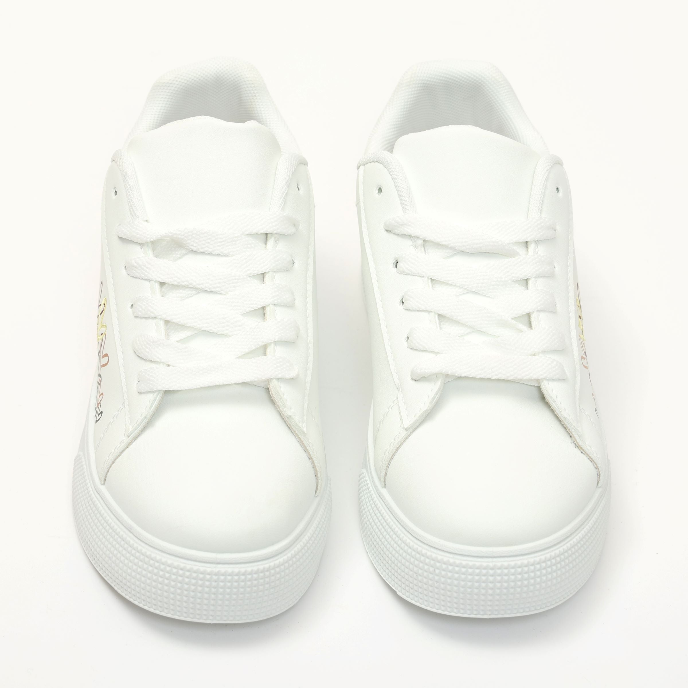 Sneakers in simil pelle con ricamo laterale- Art.BK513