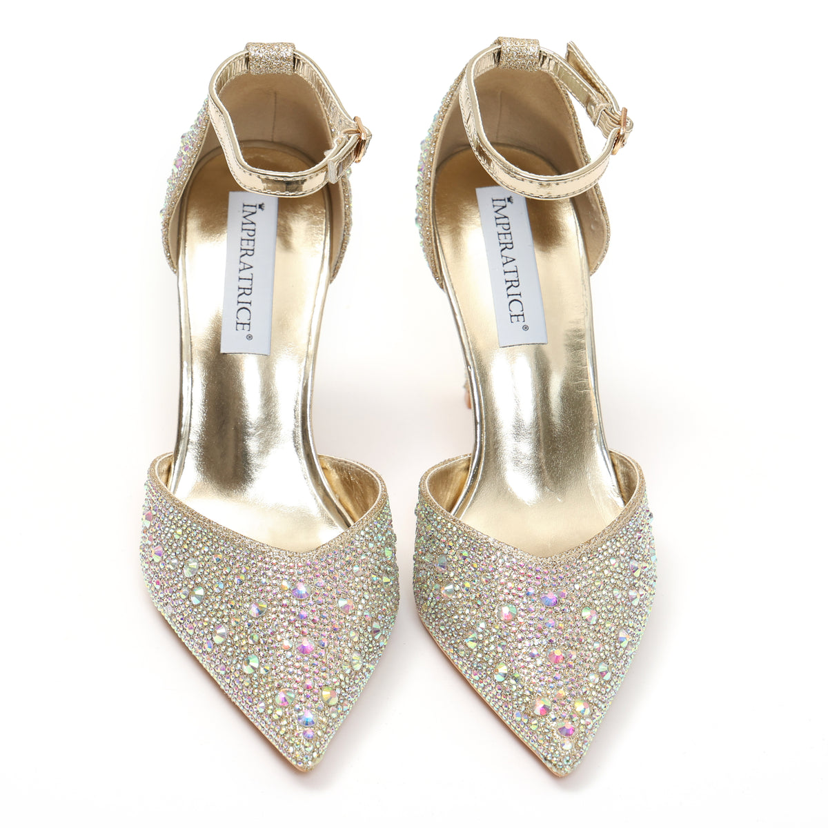 Sandali in simil pelle ricoperti di strass con tacco a spillo- Art.SP536