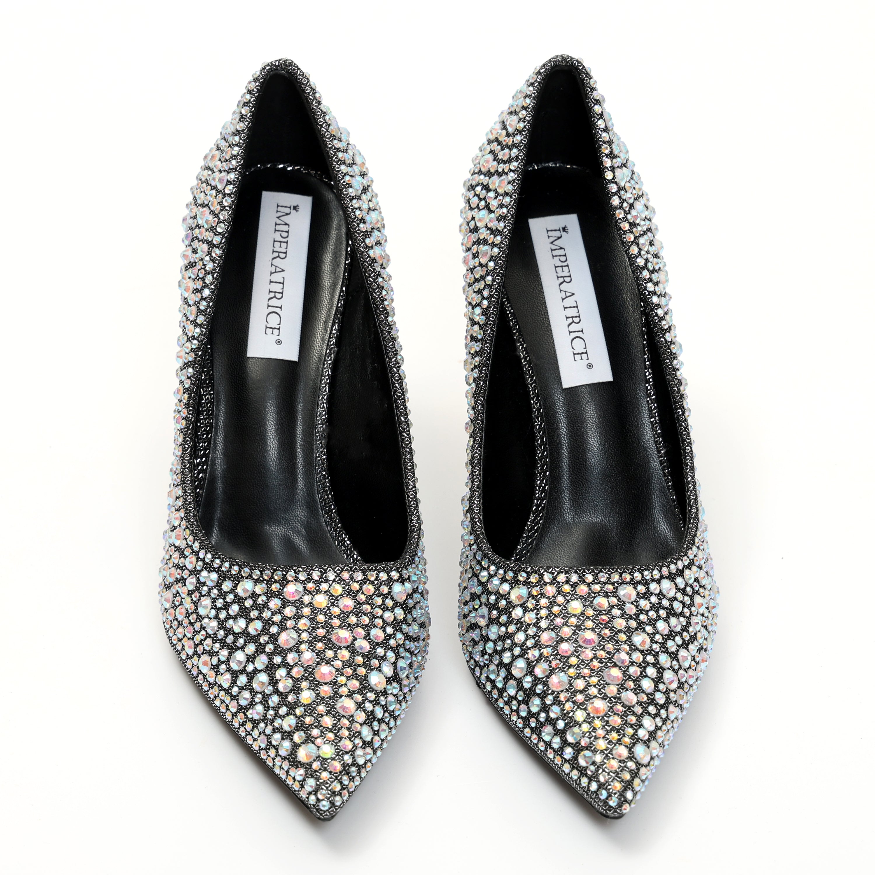 Dècolletè in simil pelle ricoperti di strass- Art.SP537