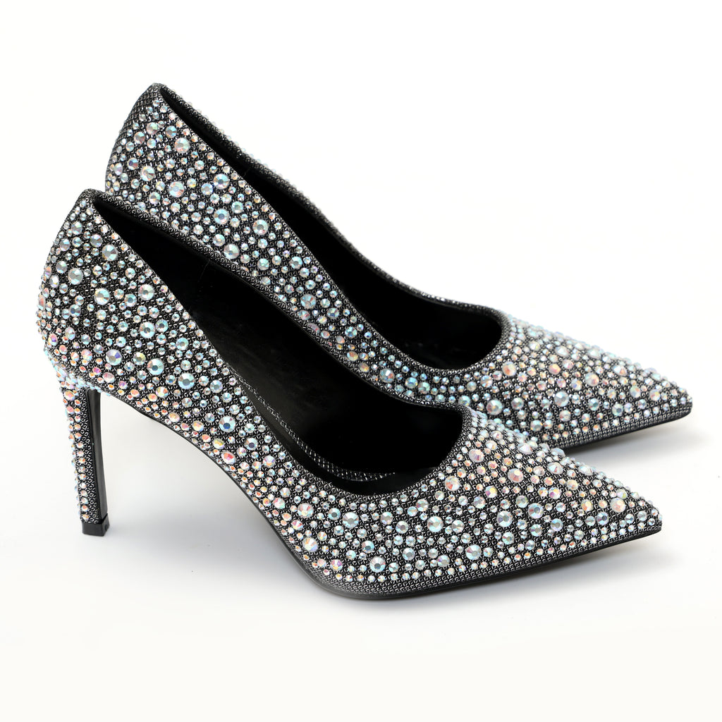 Dècolletè in simil pelle ricoperti di strass- Art.SP537