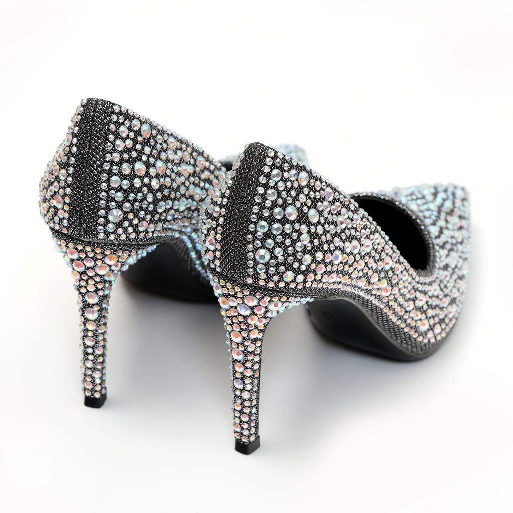 Dècolletè in simil pelle ricoperti di strass- Art.SP537