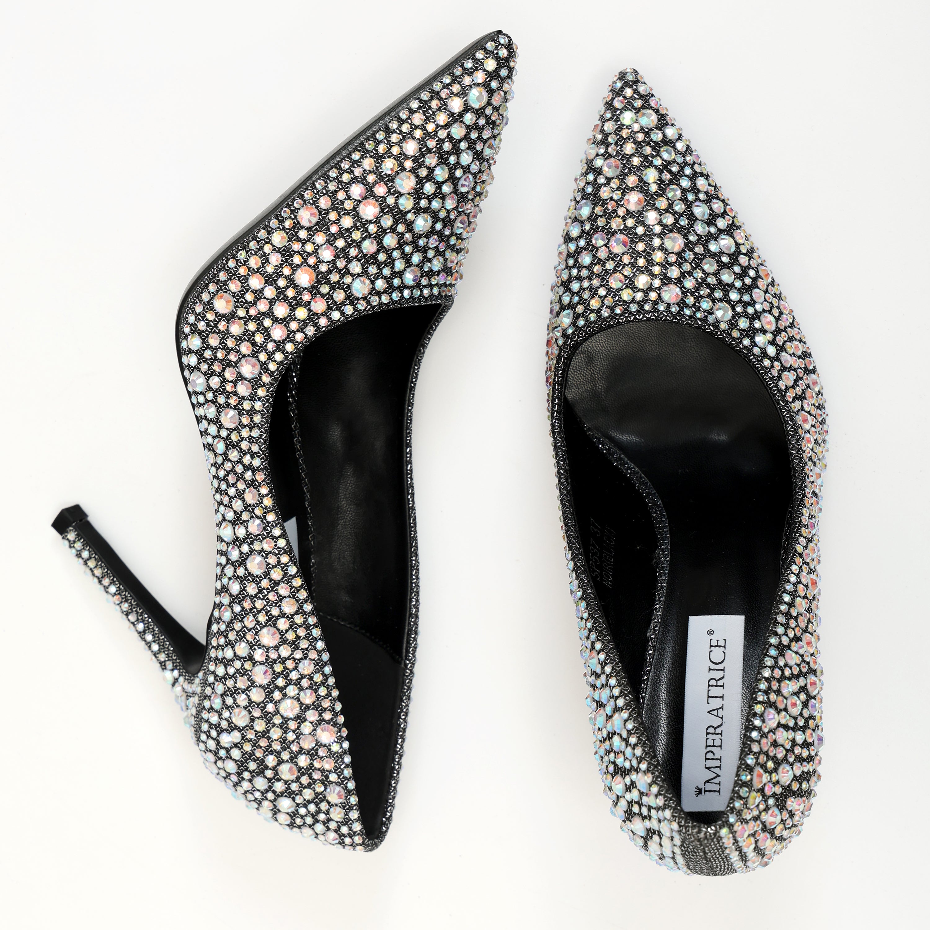 Dècolletè in simil pelle ricoperti di strass- Art.SP537