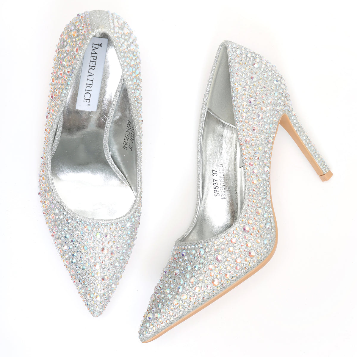 Dècolletè in simil pelle ricoperti di strass- Art.SP537